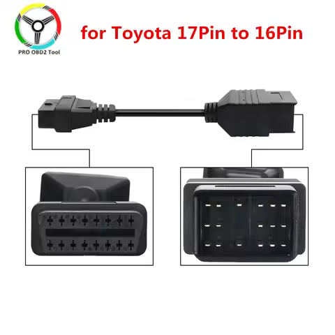 For Toyota 17Pin To 16 Pin For OBD OBD2 Adapter Cable Lead Diagnostic Interface 17 pin OBDII Extensi