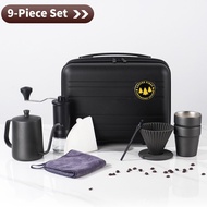25 New Style Hand Brew Coffee Set Travel Portable Stainless Steel Hand Brew Coffee Maker 9-Piece Set