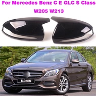 LHD For Mercedes Benz C GLC S E Class W205 X253 W222 W213 W238 Replacement Bright Black Side Rearvie