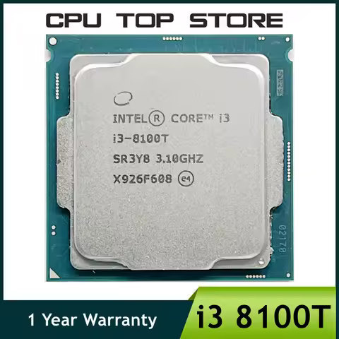 Intel Core I3 8100T 3.1GHz 4-core 4-threaded 6M 35W LGA 1151 CPU Processor