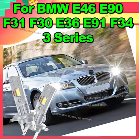 Led Lights 30000LM Headlight Turbo Bulbs Plug&Play 12V For BMW E46 E90 F31 F30 E36 E91 F34 3 Series