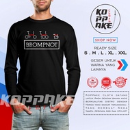 Brompnot T-Shirt Not Brompton Logo Bike Folding Bike Long Sleeve Concubine Sport Shirt