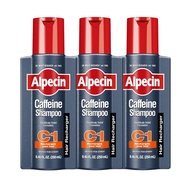 Alpecin C1 Caffeine Shampoo 8.45 fl Oz (Pack of 3) I Hair Performance Enhancer I Promotes Natural Ha