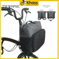 [TWTOPSE] Havesack 13.5L  Bike Bag For Brompton Folding Bicycle 3SIXTY Fit 3 Holes Dahon Tern