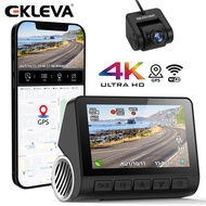 EKLEVA Dash Cam 4K GPS Car DVR HD UHD 2160P Support Rear or Interior Cam Recorder Car Camera Night Vision 24H Parking