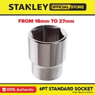 STANLEY Standard Socket Drive Box 6 Points (3/8"/18mm - 27mm) STMT729