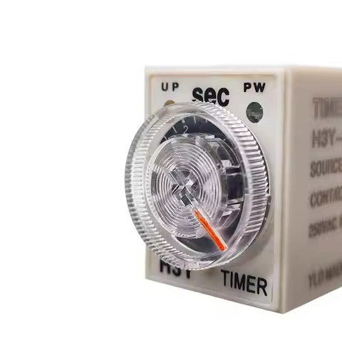 1Pc H3Y-4 AC110V 220V Power on Time Delay Relay Timer Switch 1S/5S/10S/30S/60S/5M/10M/30M/60M Delay 