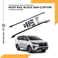 KZLU Roof Rail BLACK Clip Type OEM for Innova Avanza Wigo 2016-2019 No Drill