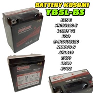 YB5L-BS YB5 BATTERY KOSOMI MAINTENANCE FREE  E-BONUS MRI LC135 EGO KRISS110 CT100 KRISS100 SYM EX5 S