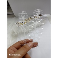 Clear blister toenails, clear blister short toenails