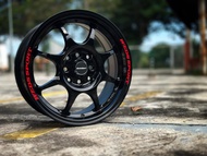 New Car Sport Rim WEDSSPORT TC05 Wheels 15x6.5J 8x100/114.3 ET40 Glossy Black - Made in Thailand - R