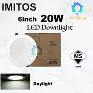 IMITOS model LED Downlight 6"  20W Round  Led Ceiling Light Lampu Siling Syiling Led(Sirim Approved)