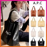 APC Shoulder Bag Tote Bag Commuter Bag Laptop Bag Handbag Leather Large Capacity Logo Print
