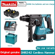 (100% original)Makita Cordless Hammer Drill 3 In 1 DHR242 18V lithium battery brushless multifunctional electric drill concrete impact drill electrical tools