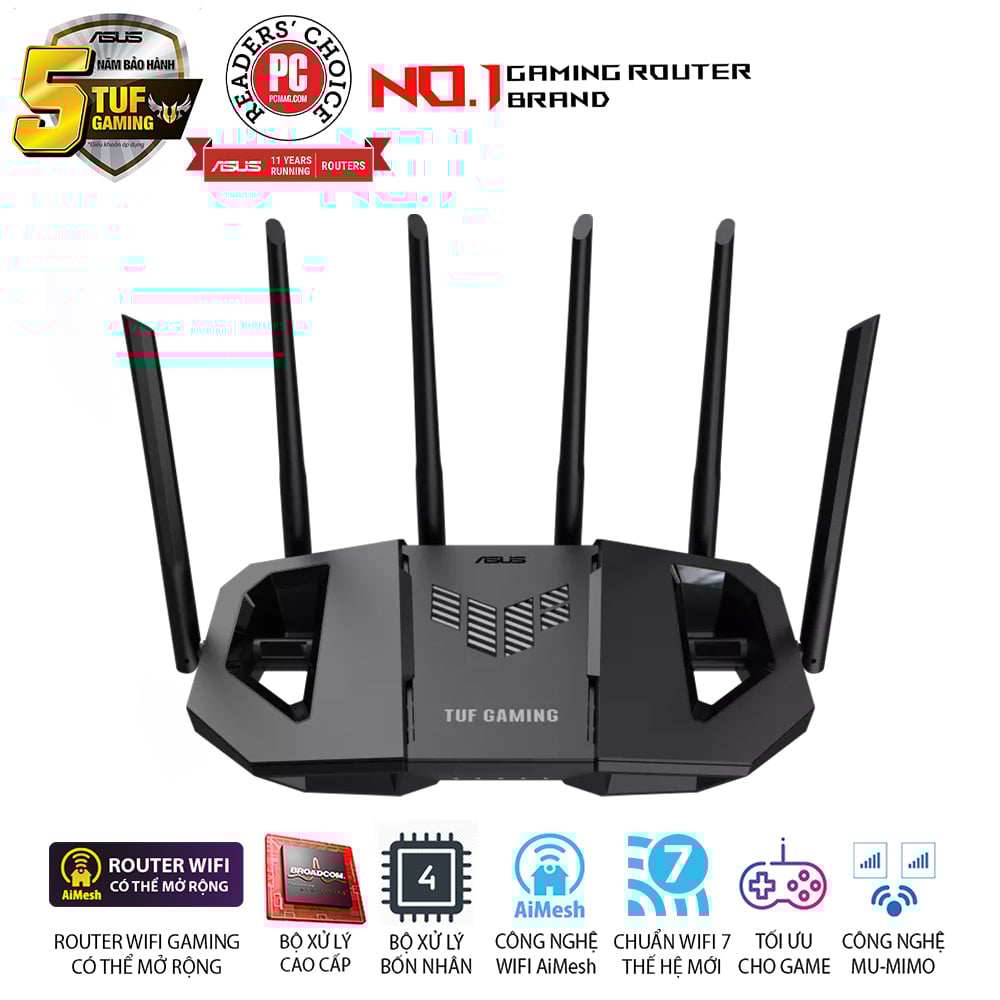 Bộ định tuyến WiFi 7 ASUS TUF GAMING BE6500