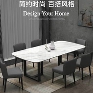 DYH Custom marble dining table minimalist Italian style black high grade modern dining table home luxury dining table