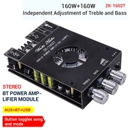 【Hot-Selling】 Zk-1602t Tda7498e Bluetooth 5.0 Subwoofer Amplifier Board 2*160w 2.0 Channel High Powe