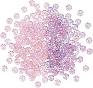 WADORN 200pcs 2 Colors Glass Flower Beads Four Leaf Clover Czech Crystal Beads Aesthetic Cute Floral