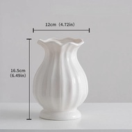 cod White Nordic Large Mouth Minimalist Ceramic Decorative Dry Flower Vases Living Room Flower Arran