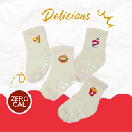 Pally ถุงเท้าแฟชั่นเด็ก Junk Food Set 4 คู่ แพ็ค ไร้ตะเข็บ มี 4 ขนาด