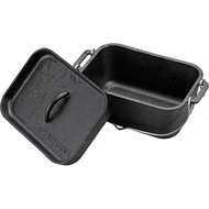 Captain Stag (CAPTAIN STAG) Dutch Oven Cast Iron Square Dutch Oven No Seasoning Required UG-3062 UG-