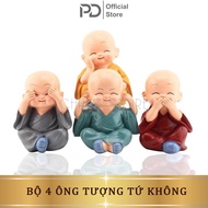 Set of 4 Statues, Listen Less, Talk Less, Look Less