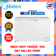 MIDEA CHEST FREEZER  500L (NET 418L) - MIDEA WARRANTY MALAYSIA