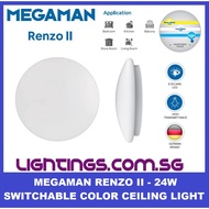 MEGAMAN Renzo II - 24W LED Switchable Color Ceiling Light