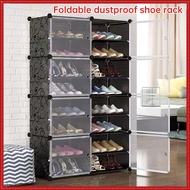 Shoe rack With Door Rak Kasut Bertutup Dust-Proof Stackable Shoe Box Almari Kasut 鞋柜