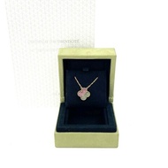 VanCleef&Arpels/梵克雅寶Vintage Alhambra 18K玫瑰金灰母貝四葉草項鍊 新扣 41-45