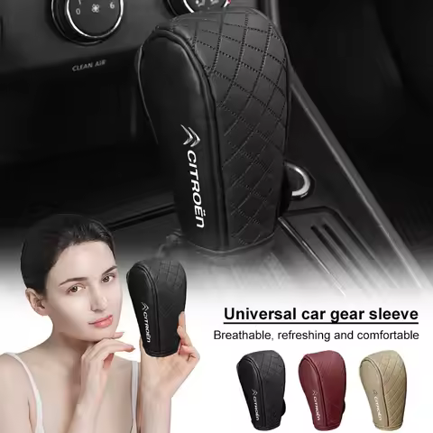 1Pc PU Leather Non-slip Wear-resistant Car Shift Handle Cover For Citroen C1 C2 C3 C4 C5 C6 C8 C4L D