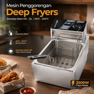 MESIN 2500W Electric Deep Fryers - Pempek French Fries Fried Chicken Katsu NuggetKentang - EH-81