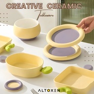 Creative Ceramic Tableware I Pastel Cream Macaron I Artistic tableware I Ceramic Material I Ceramic 