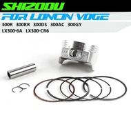 E4 Motorcycle 1 Piston Ring Kit For LONCIN Cr6 Lx300 6A VOGE 300R/Rr 300Gy 300Ds 300Ac Pin
