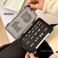 Jewelry Box Earrings Huazi Storage Box Large Capacity Anti-dust Portable Earrings Jewelry Organizing