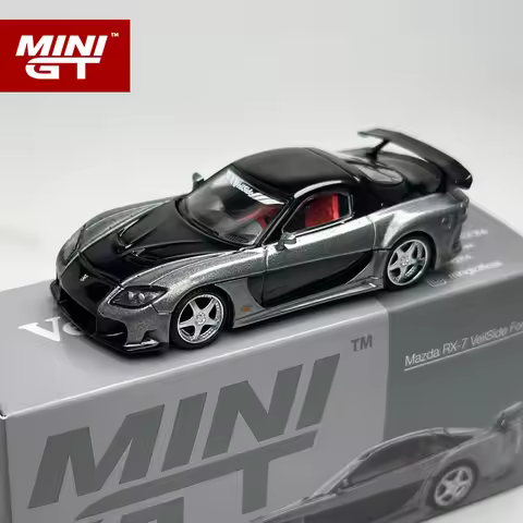 MINIGT 1:64 Mazda RX-7 VeilSide Fortune Grey alloy car Model 1057