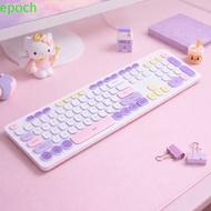 EPOCH Wireless Keyboard Combo, Mixed Color Keycaps 104 Keys Layout USB Wireless Keyboard, Thin Desig