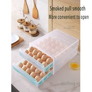 【ready stock】 Ninifeng Egg Storage Box Shelf.Fresh-Keeping Kitchen Drawer Box.Plastic Refrigerator Crisper