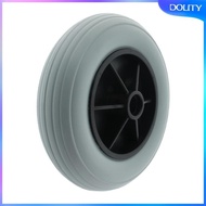 [dolity] Elders 8" PU Inflatable Front Wheelchair Caster Wheel Solid Small Tyre Gray