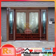 9' x 8' Fullset Completed-- RRN40-Fix NYATOH Full Solid Wooden Door | Solid Door | Pintu Kayu | Pintu kayu lawa