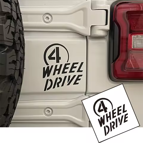 4 Wheel Drive Willys Overland Decal Sticker Graphics For Jeep Wrangler Unlimited JK TJ YJ CJ XJ 2007