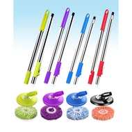 <Malaysia Stock>Easy Spin Mop Refill Replacement Spare Parts Batang Magic Mop Stainless Steel Pole M