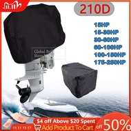 15-250HP Full Outboard Motor Engine Boat Cover Black 210D Oxford Waterproof Anti-scratch Heavy Duty Outboard Engine Prot