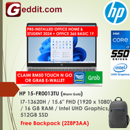 HP 15-FR0013TU / 15-FR0014TU / 15-FR0015TU LAPTOP (I7-13620H16GB512GB SSD15.6"FHDUHD GRAPHICSWIN11)F