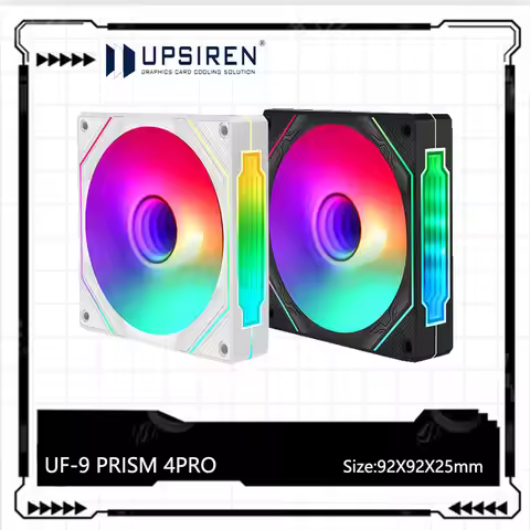 UPSIREN UF-9 PRISM 4 PRO Computer Chassis Fan,92mm ARGB 4 Pin PWM Quiet Cooling Fan 12V Large Air Vo
