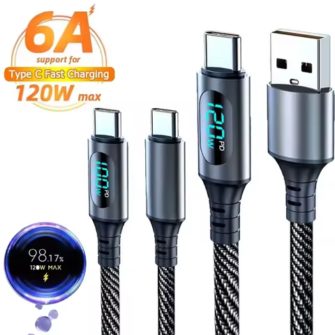 PD 120W USB To Type C 100W Type C To Type C Fast Charge Cord USB-C Quick Charging Cable For iPhone S