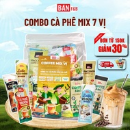 [COMBO MIX 7 FLAVORS] Combo of 50 Packs of Durian Latte Coffee, delicious and flavorful, enhances en