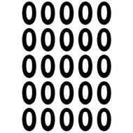 2 INCHES STICKER NUMBER - STYLE 4 (A4 SIZE) FOR BALLOON PLATE NUMBER BOBO BALLOON TRANSPARENT