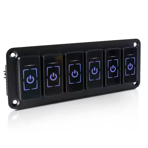 New touch screen 2-8 Gangs Universal LED Switch Panel Light System Slim Electronic Relay System for 