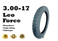 300-17 (3.00-17) LEO FORCE 8 PLY TUBETYPE LEO TIRE BRANDNEW